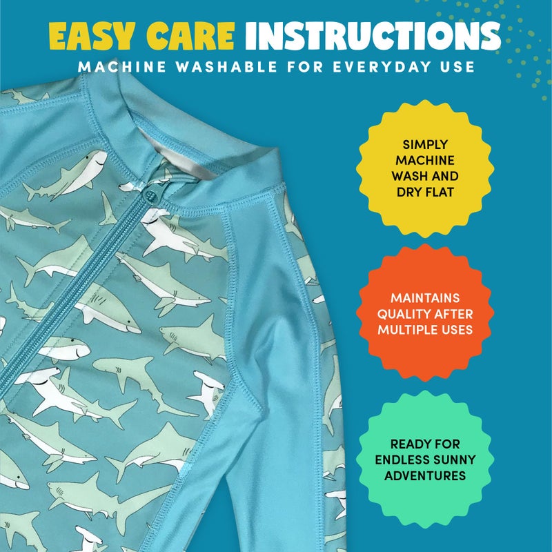 SwimZip Boys' Long-Sleeve UPF 50+ Swimsuit for Baby, Toddler, & Little Boys - Image 3